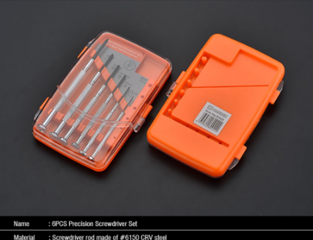 Harden 550121 6Pcs Crv Precision Screwdriver Set (Classic) Imported S2 Steel 6 Pcs Handle