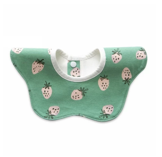 Some Baby Bib Round Petal Printed Cotton Saliva Towel 360 Degree Rotation Burp Cloth ST9