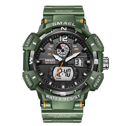 Smael 8045 Men's Watch Outdoor Sports Quartz Digital Waterproof Rubber Clock 08