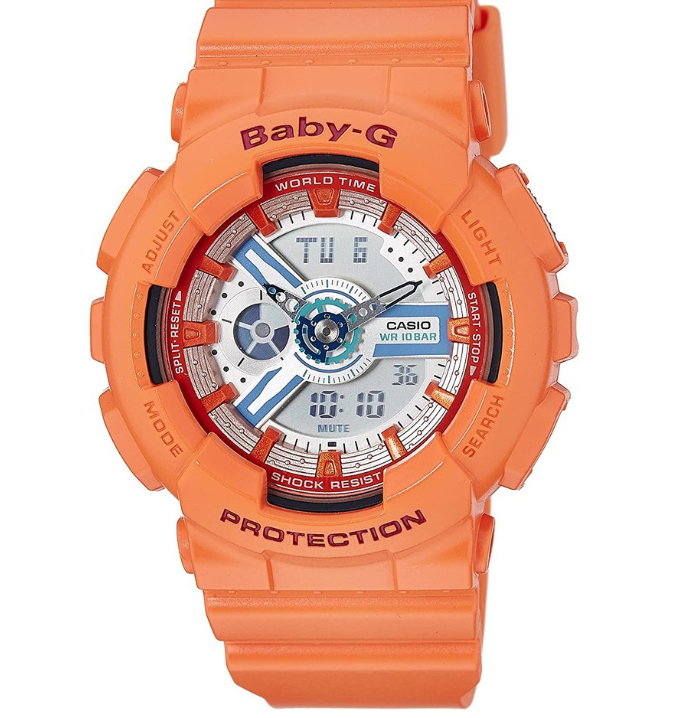 Casio Baby-g BA-110SN-4A Digital Analog Rubber Strap Watch For Women