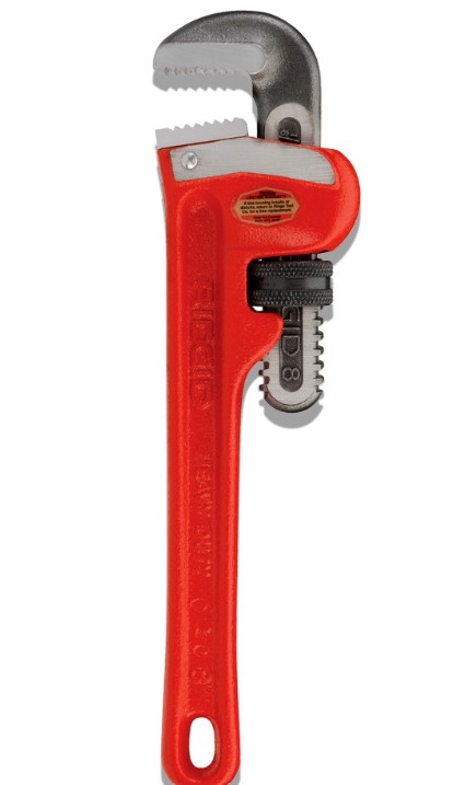 Heavy-Duty Straight Pipe Wrench 8 Inches