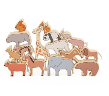 Bollie Baby Zoo Animals Wooden Stacking Toy (Balancing Game)