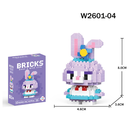 Mini Building Block Assembled Small Particles Bricks Toys For Kid Birthday Gift Cute Cartoon Blocks M13