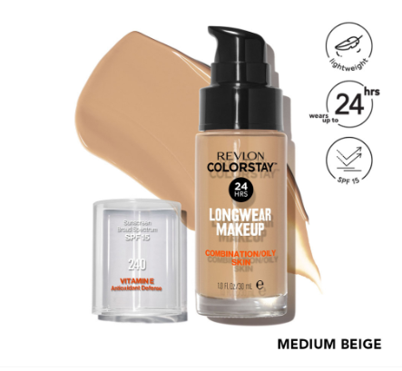 Revlon Colorstay Makeup Combination/Oily Skin - W/ Pump 30 Ml