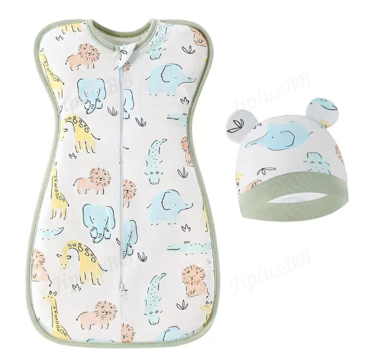 Newborn Swaddle Baby Muslin SW Blanket Hat Set Swaddle Bedding Wrap Blanket Baby Swaddling B10