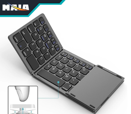 MAIA Mini folding keyboard, foldable wireless bluetooth keyboard with touchpad