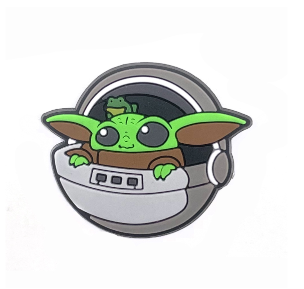 Cartoon Baby Yoda Croc Jibbitz Alien Croc Jibbits Robot Shoe Charms Pin Star Wars Jibits Crocks for Women Shoes Accessories Decoration 05