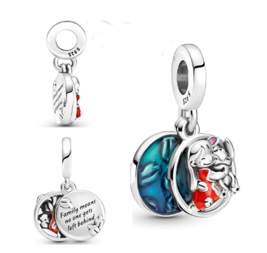 925 Silver Trinkets Balloon Charms Beads for Bracelet Pan Security Chain d013