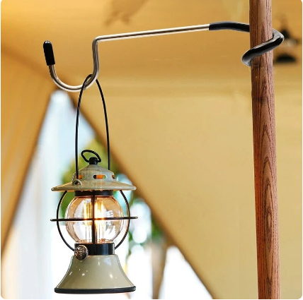 1pcs Aluminum Alloy Outdoor Portable Tent Pole Post Lamp Holder Hook Camping Equipment Hunting Fishing Lantern Hanger