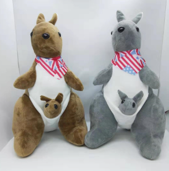Kangaroo Animals Stuff Toy Baby Kangaroo Kids Stuffed Toy 25cm