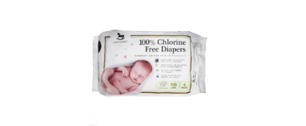 Applecrumby Chlorine-free Newborn Tape Baby Diapers (4kg)  4's