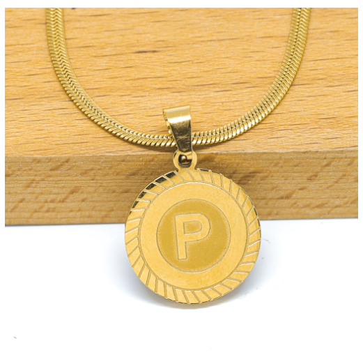 Laj High Quality Stainless Steel Letter Pendant Necklace with Free box P