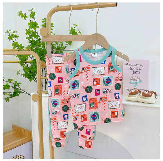 Mums Corner Baby Kids Girl Terno Sando and Pajama Girl Tank Top Pants Sleepwear Pantulog Pambahay C7