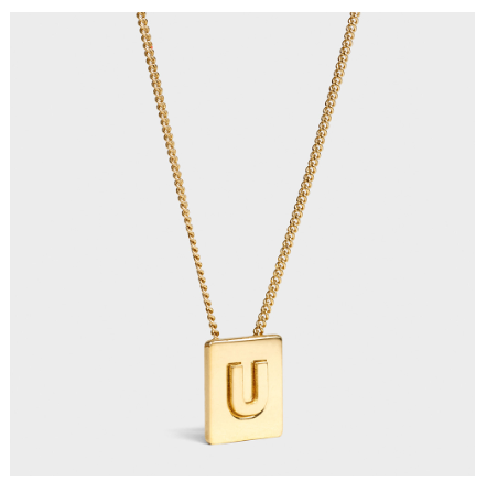 Lisa Same Style Letter Necklace Female Titanium Steel Does Not Fade Summer Girlfriends Simple Pendant Pearl Chain Korean Version U