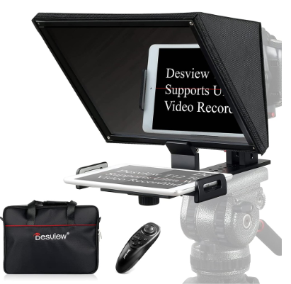Desview / Bestview T12 Teleprompter & Bag Case with Bluetooth Remote Control for iPad, Tablet