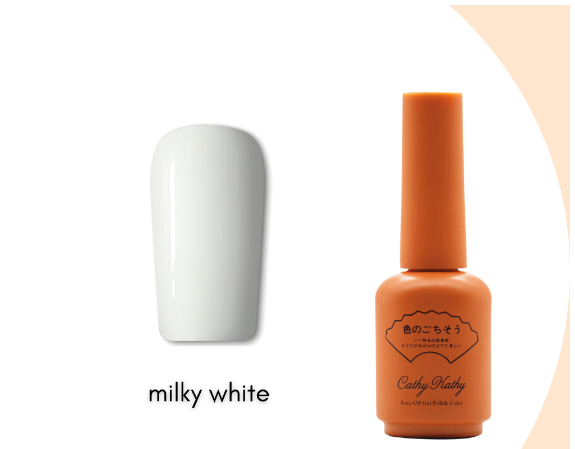 Cathy Kathy Tokyo Collection Japanese UV Color Coat Gel Polish in 15 ML 04 Milky White