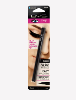 BYS 1 Day Tattoo Liquid Eyeliner Pen - Black