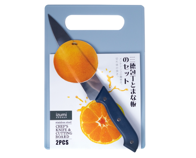 Izumi Stainless Steel Chef's Knife & Cutting Board Set