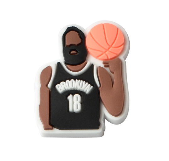 Cute Curry Basketball Jibbitz Kobe Shoe Charms Lakers Bryant Jibitz Croc Charm NBA Croc Jibbits Pin for Men Shoes Accessories Decoration B5