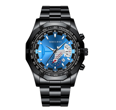 Original Luxury Fashion Golden Men's Watch Calendar Luminous Stainless Steel Watch 003