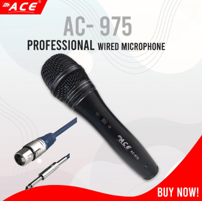 Ace AC-975 Professional Dynamic Vocal Audio Wired Microphone