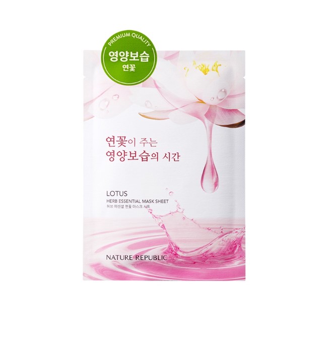 Nature Republic Herb Essential Lotus Mask Sheet 1+1