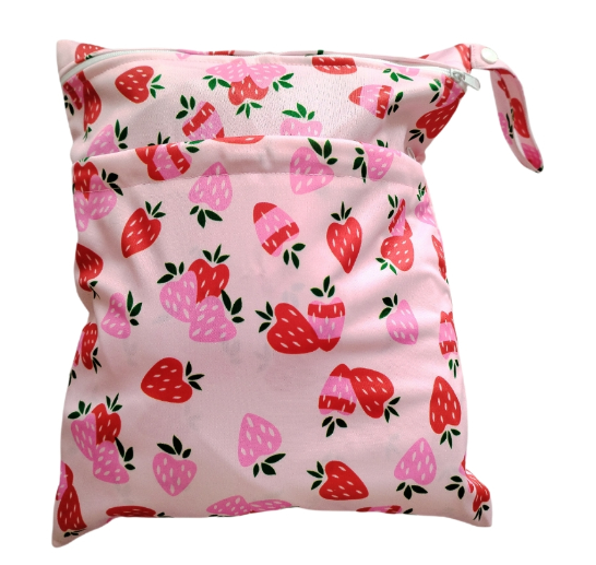 30x37cm Cloth Diaper Wet Dry Bags Double Zipper Mixed Color Printed Portable Waterproof Dag Storage Bag Swimwear Bag C12