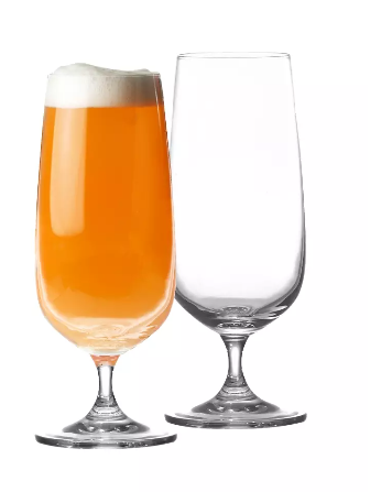 CRYSALIS Premium Set of 2 Beer Glass Crystal Stemware Beer Goblet Cocktail Glass 421ml | 14.23oz