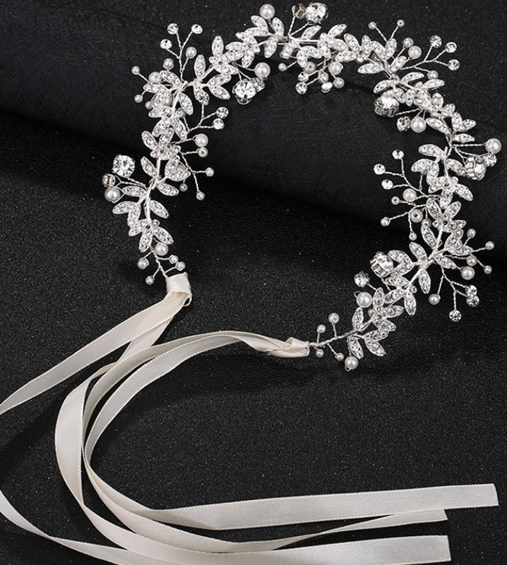 Handmade Crystal Leaf Headband Tiaras Wedding Bridal Jewelry