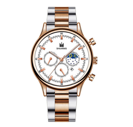 Men Stainless Steel Quartz Watch with Date Calendar 03