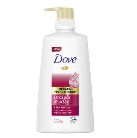 Dove Straight & Silky Shampoo 650ml