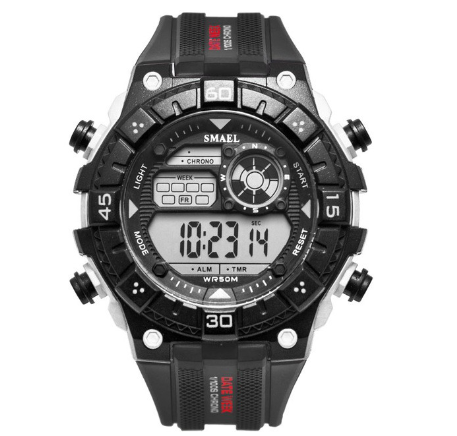 SMAEL Watch Sport Watches for Men 50M Waterproof Multifunction Digital Wristwatches Mens Complete Calendar Watch 1439 M6