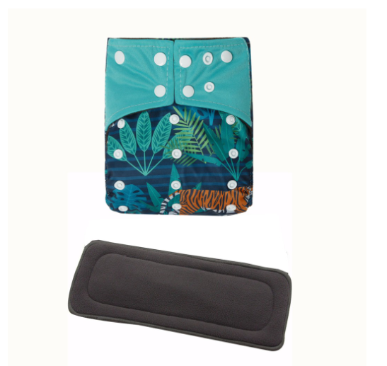Cloth Diaper 1 Set With Bamboo Charcoal Inserts In Stocks D2
