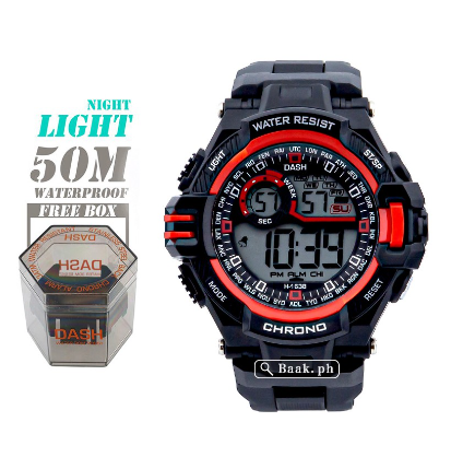 Water Proof Men's Digital Light Watch Free Gift Box