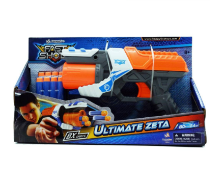 Happy Line Fast Shots Ultimate Zeta 8 Foam Darts Blaster Toy