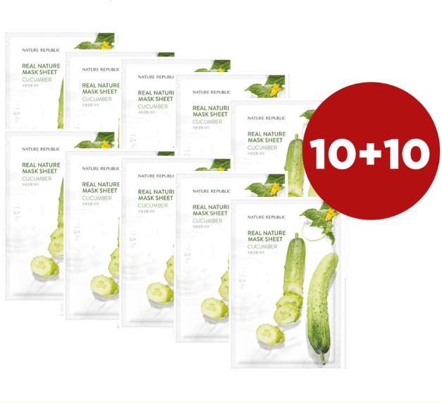 Nature Republic Real Nature Cucumber Mask Sheet 10+10
