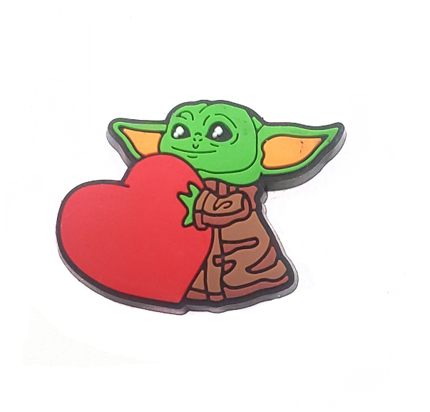 Cartoon Baby Yoda Croc Jibbitz Alien Croc Jibbits Robot Shoe Charms Pin Star Wars Jibits Crocks for Women Shoes Accessories Decoration 021
