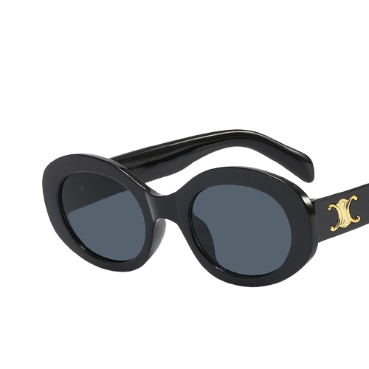 Lovito Women Casual Plain Basic Sunglasses LFA03107 (Black)