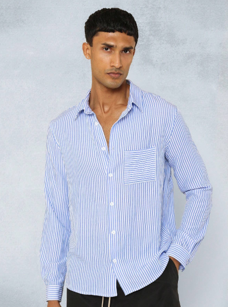 SUMWON Slim Fit Stripe Shirt