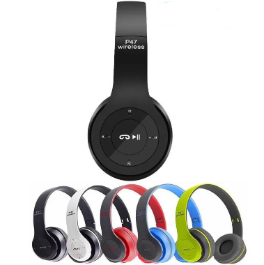 P47 Wireless Bluetooth On-Ear Headphone Headset 5.0 Bluetooth FM radio AUX Noise Cancellation w/ mic