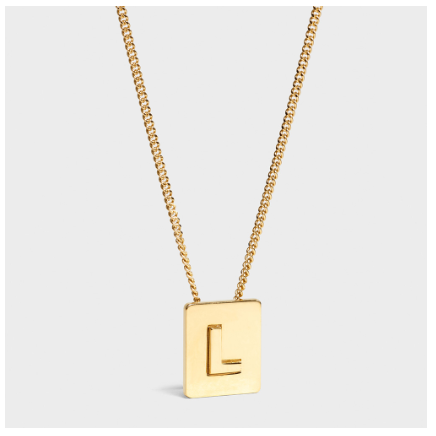 Lisa Same Style Letter Necklace Female Titanium Steel Does Not Fade Summer Girlfriends Simple Pendant Pearl Chain Korean Version L