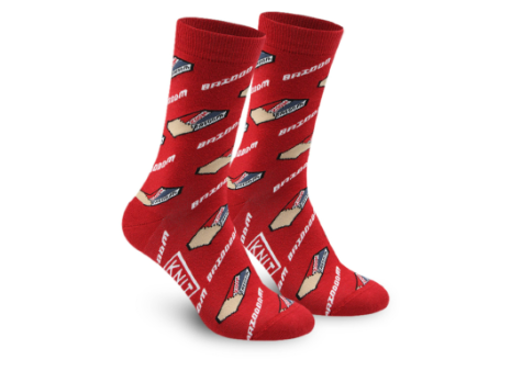 Knit Men's Bubble Gum Cotton Lite Casual Crew Socks