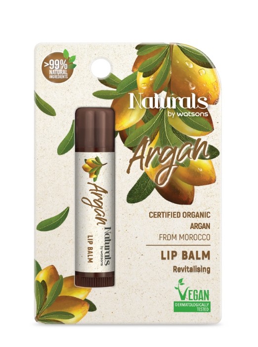 Naturals Argan Revitalising Lip Balm 4.5G