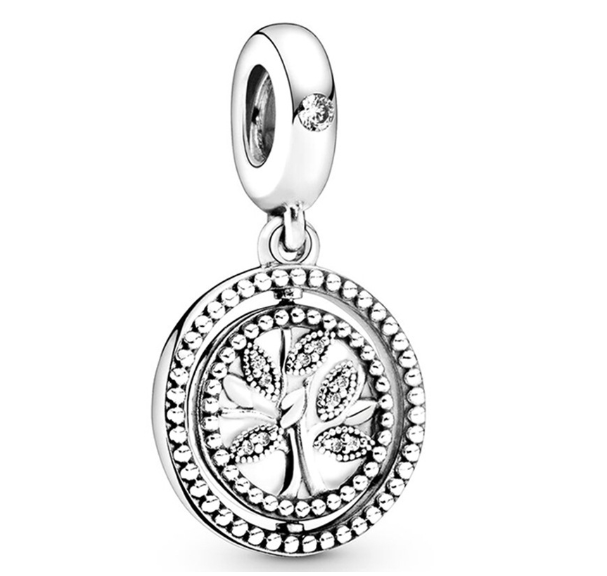 Clover Sea Turtle Cherry Charms 925 Silver Bracelet Accessories Lovers Diamond Inlaid Beads 0011