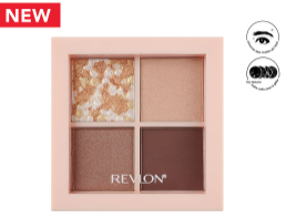 Revlon Dazzle Eyeshadow Quad Glazing Brown | Sunset Brick | Vintage Rose