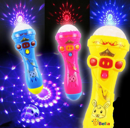 Toys for Kids Boys and  Girls Flashing Projection Microphone Learning Educational Toy birthday present