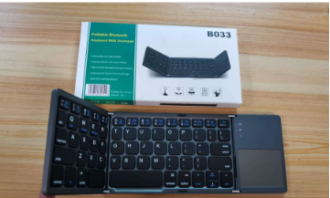 B033 Portable Mini Three Folding Bluetooth Keyboard Wireless Foldable Keyboard With Touchpad New