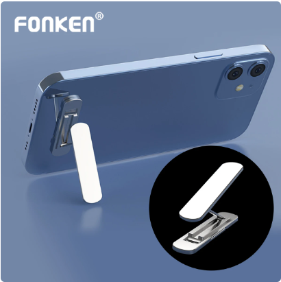 Updated Mini Metal Folding Mobile Phone Holder Stand 360 Rotate Aluminum Alloy Invisible Folding Z Shaped Stand Desktop Bracket