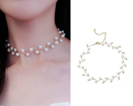 Korean Simple Collar Short Pearl Necklace