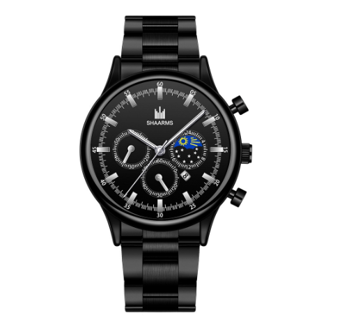 Men Stainless Steel Quartz Watch with Date Calendar 07